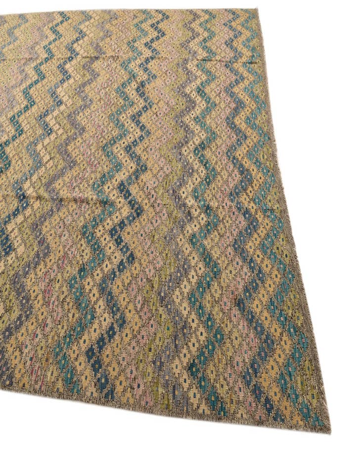 Detail image of 8' 7 x 11' 3  Hand Woven Kilim Modern Wool Rug