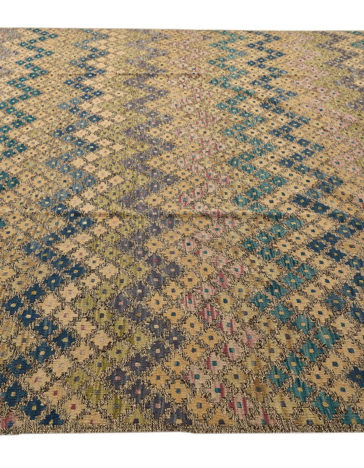 Detail image of 8' 7 x 11' 3  Hand Woven Kilim Modern Wool Rug