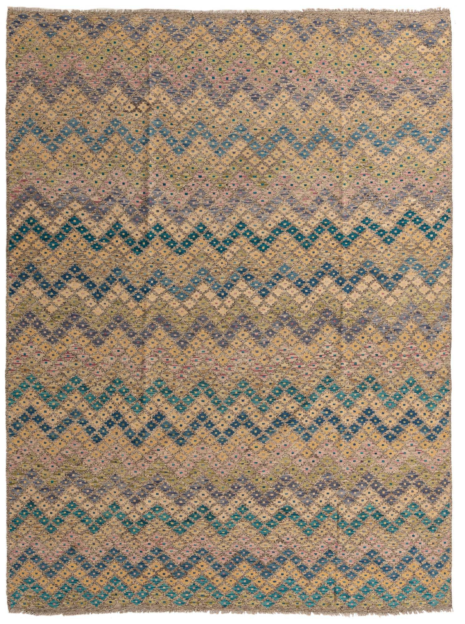 8' 7 x 11' 3 Hand Woven Kilim Modern Wool Rug