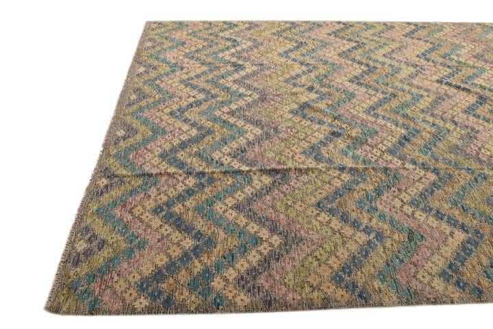 8' 9 x 11' 1 Hand Woven Kilim Modern Wool Rug