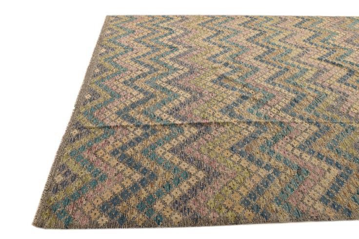 Detail image of 8' 9 x 11' 1 Hand Woven Kilim Modern Wool Rug