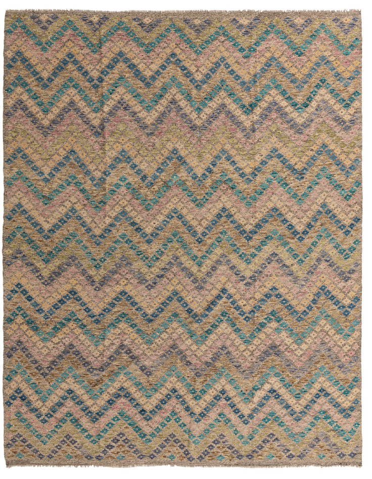 Detail image of 8' 9 x 11' 1 Hand Woven Kilim Modern Wool Rug