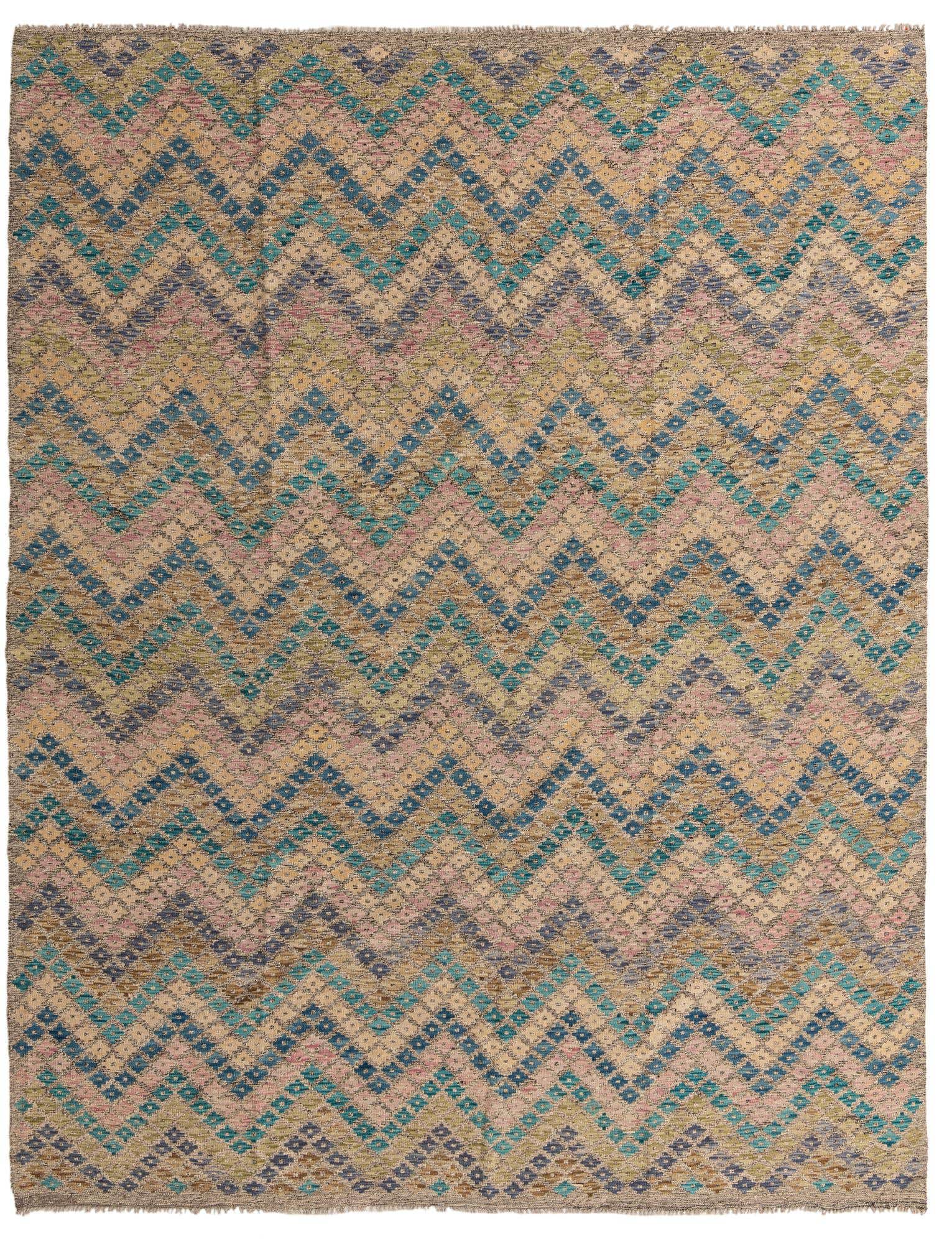 8' 9 x 11' 1 Hand Woven Kilim Modern Wool Rug