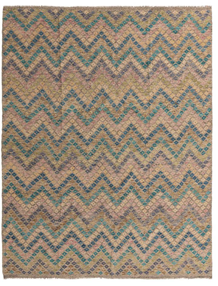 8' 9 x 11' 1 Hand Woven Kilim Modern Wool Rug