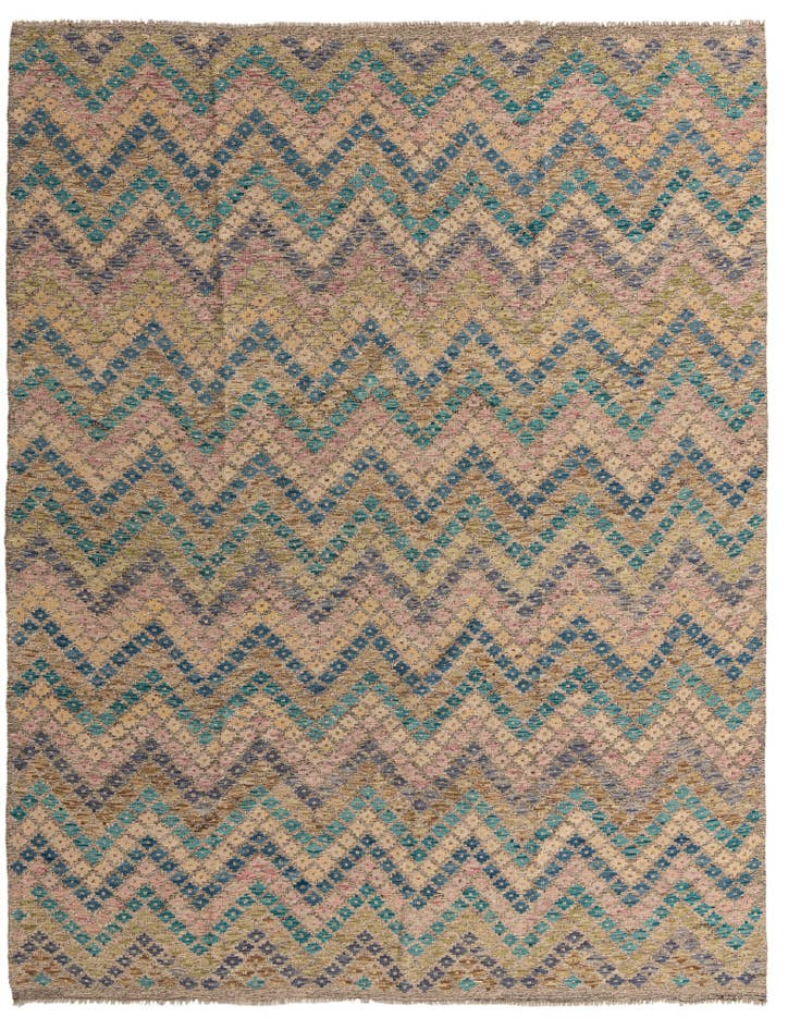 Detail image of 8' 9 x 11' 1 Hand Woven Kilim Modern Wool Rug