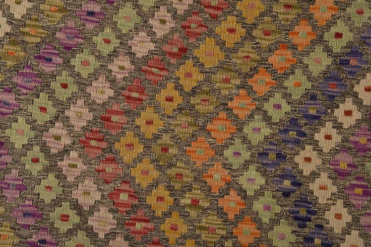 Detail image of 8' 9 x 9' 10 Hand Woven Kilim Modern Wool Rug