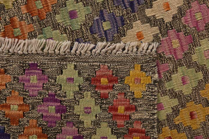 8' 9 x 9' 10 Hand Woven Kilim Modern Wool Rug