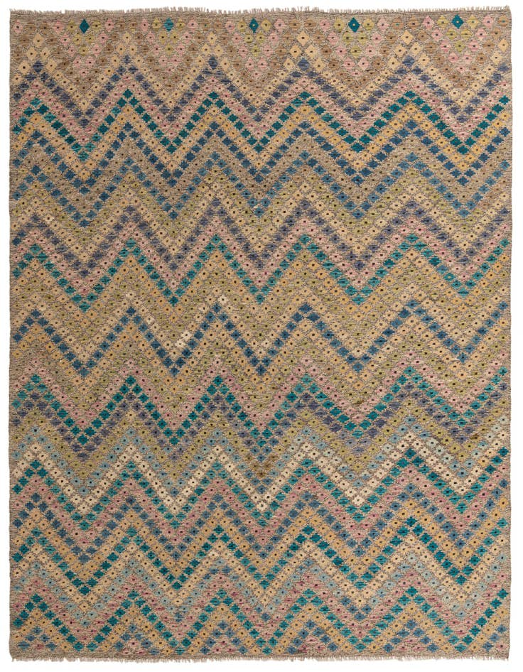 Detail image of 8' 10 x 10' 9 Hand Woven Kilim Modern Wool Rug