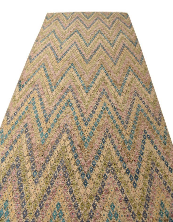 Detail image of 8' 9 x 11' 5  Hand Woven Kilim Modern Wool Rug