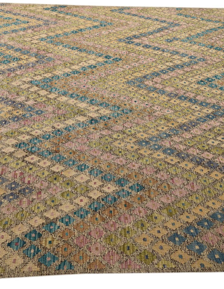 Detail image of 8' 9 x 11' 5  Hand Woven Kilim Modern Wool Rug