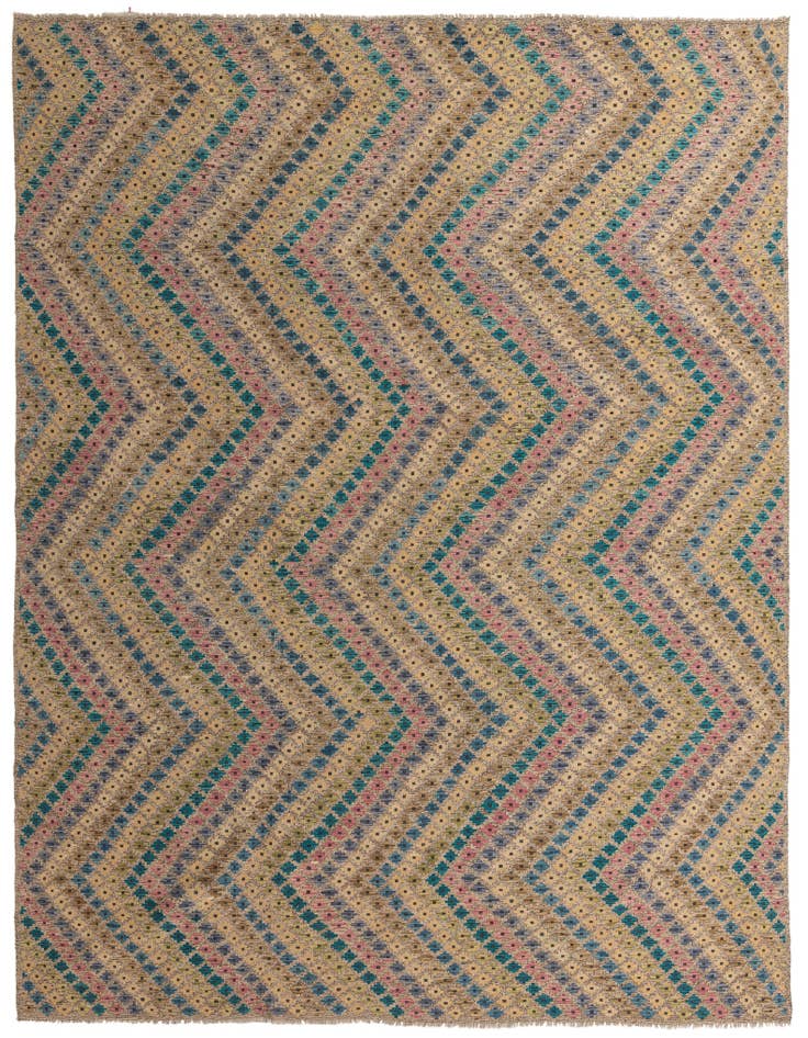 Detail image of 10' 3 x 12' 11 Hand Woven Kilim Modern Wool Rug