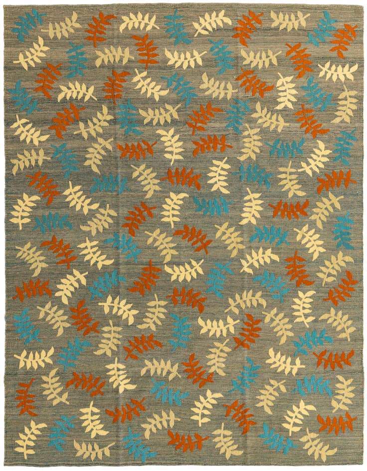Detail image of 7' 2 x 9' 9 Hand Woven Kilim Modern Rug