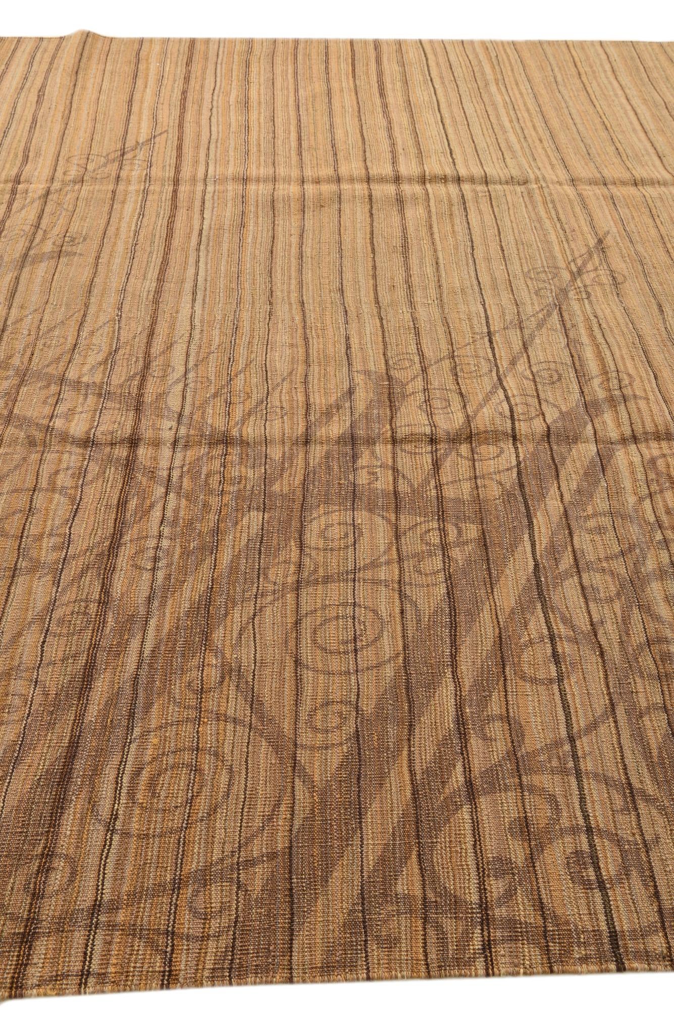 8' 4 x 10' 2 Hand Woven Kilim Modern Wool Rug
