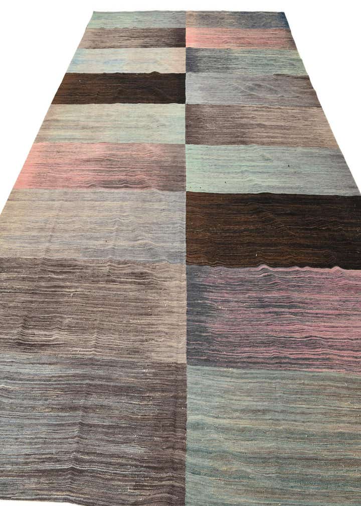 10' x 13' 6 Hand Woven Kilim Modern Wool Rug