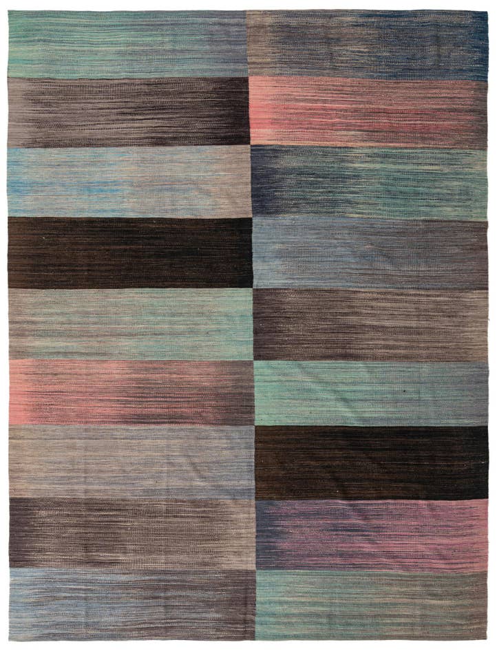 Detail image of 10' x 13' 6 Hand Woven Kilim Modern Wool Rug
