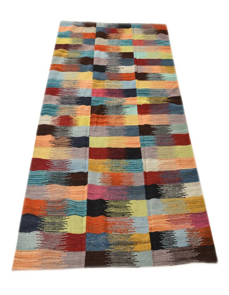 Detail image of 3' 4 x 5' 11  Hand Woven Kilim Modern Wool Rug