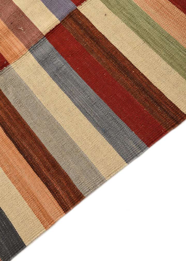 6' 5 x 9' 8 Hand Woven Kilim Modern Wool Rug