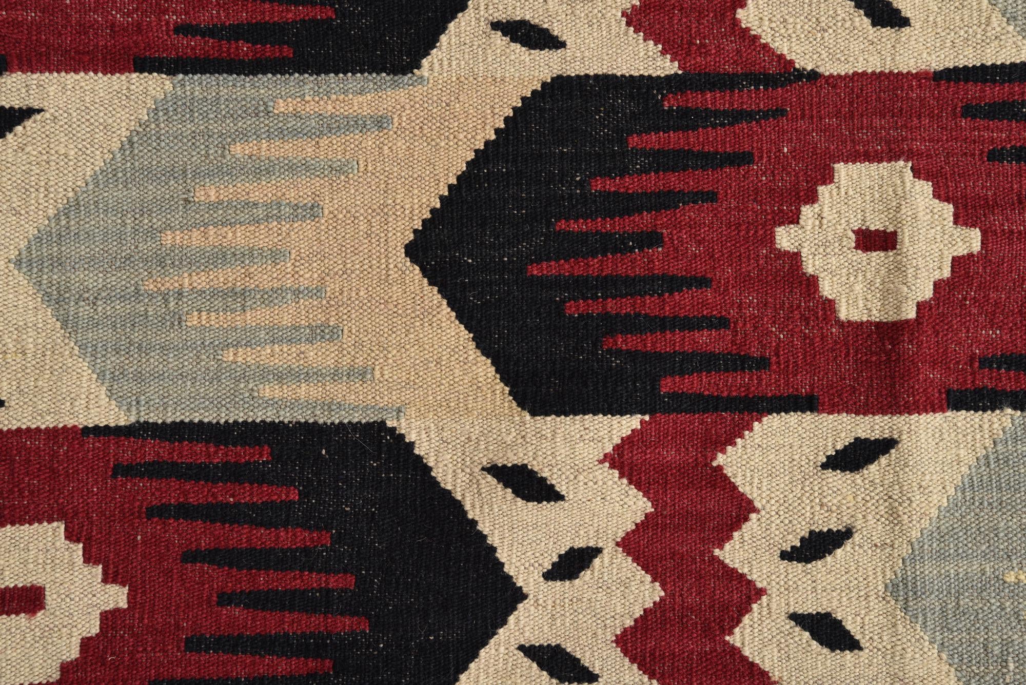 8' 10 x 11' 3 Hand Woven Kilim Modern Wool Rug