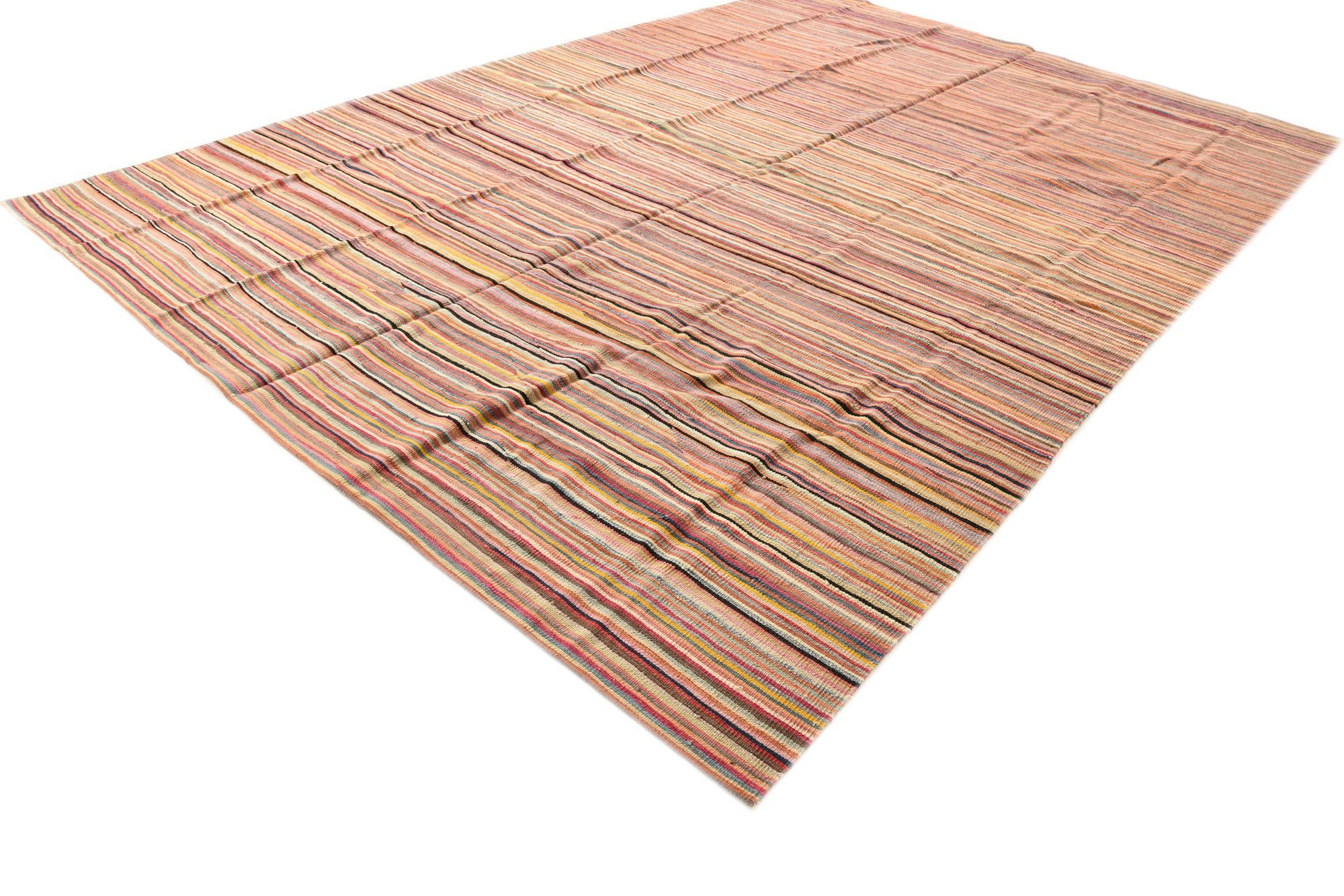 9' 9 x 14' Hand Woven Kilim Modern Wool Rug