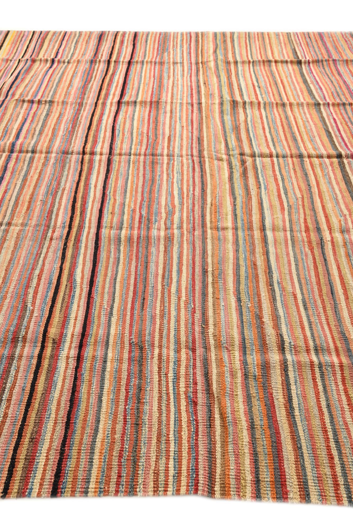 9' 9 x 14' Hand Woven Kilim Modern Wool Rug