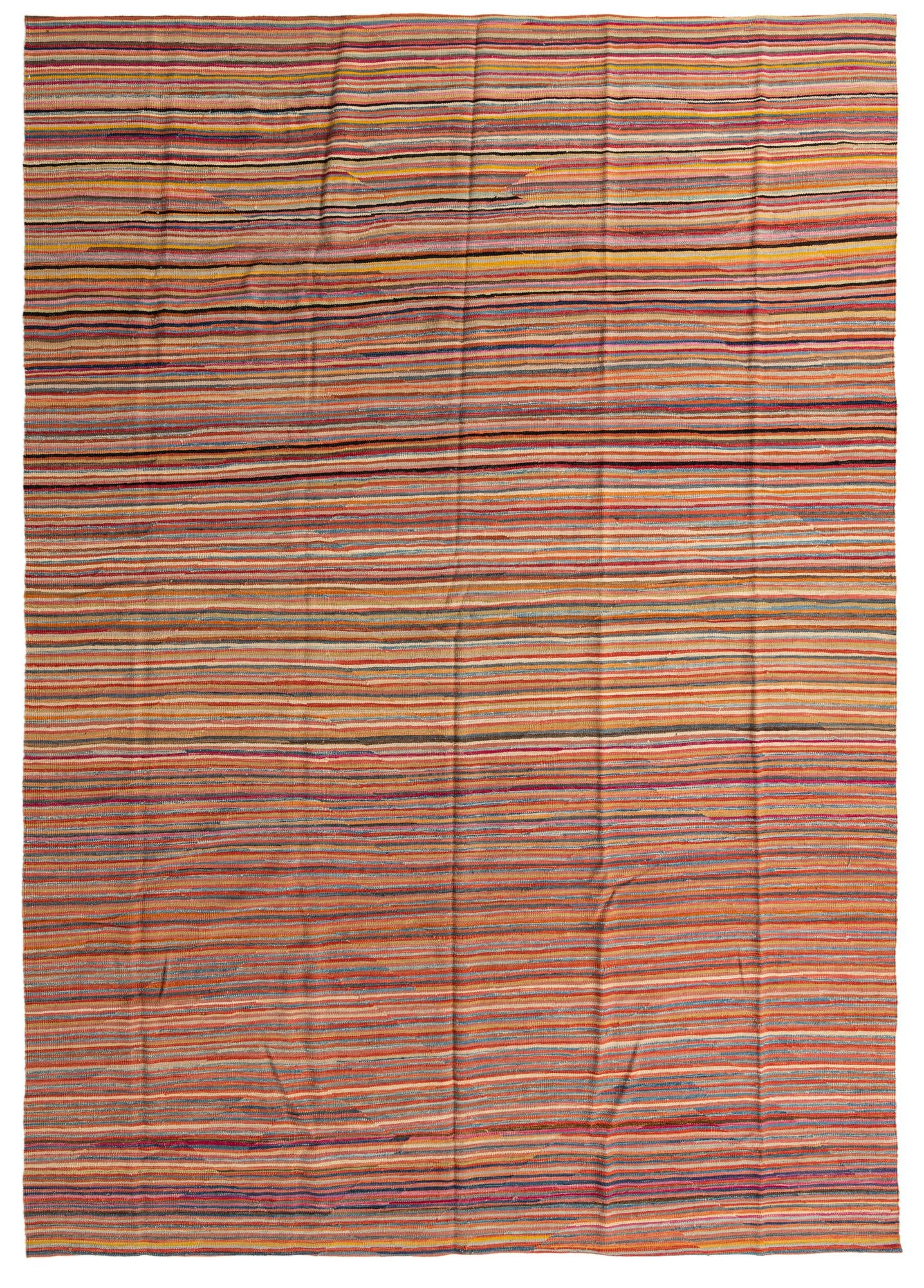 9' 9 x 14' Hand Woven Kilim Modern Wool Rug