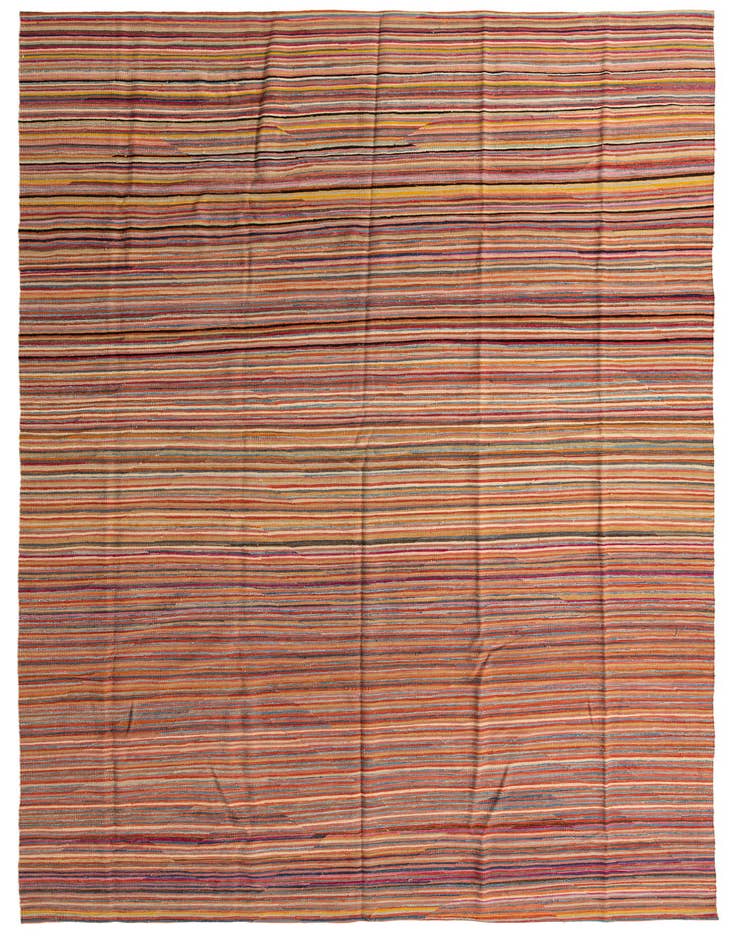 Detail image of 9' 9 x 14' Hand Woven Kilim Modern Wool Rug