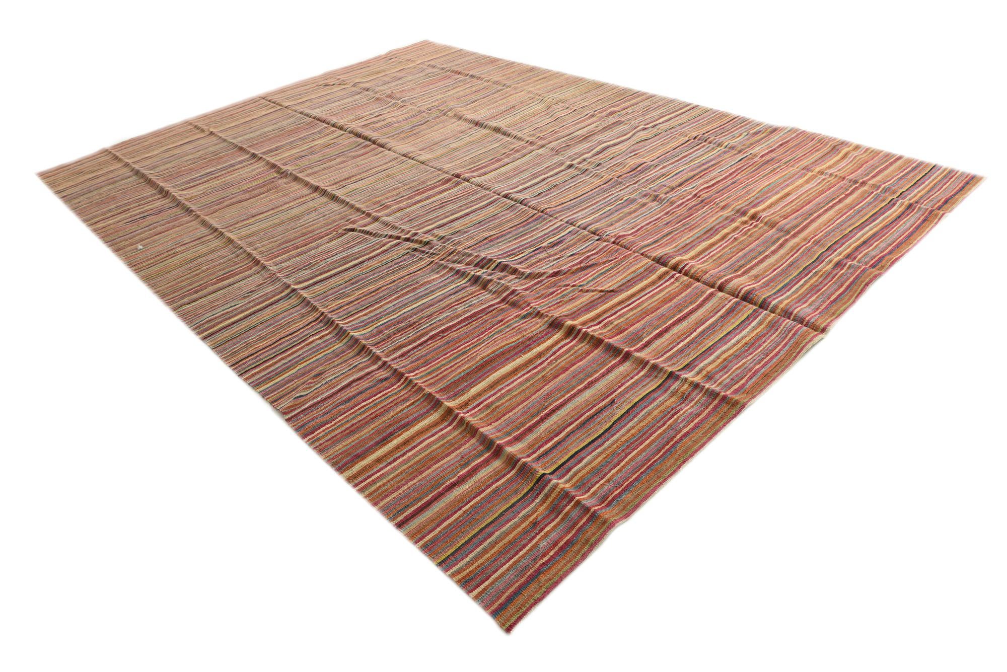 10' 1 x 14' Hand Woven Kilim Modern Wool Rug