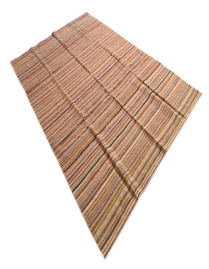 Detail image of 6' 5 x 9' 8  Hand Woven Kilim Modern Wool Rug