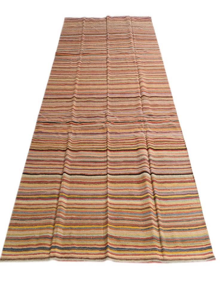 Detail image of 6' 5 x 9' 8  Hand Woven Kilim Modern Wool Rug