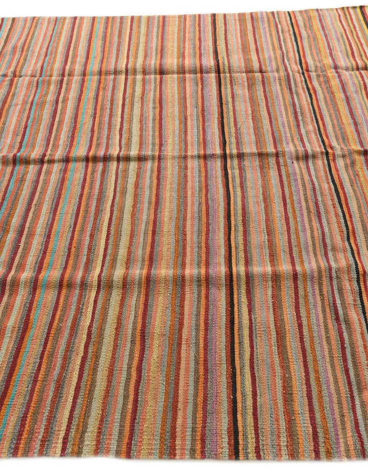 Detail image of 6' 5 x 9' 8  Hand Woven Kilim Modern Wool Rug