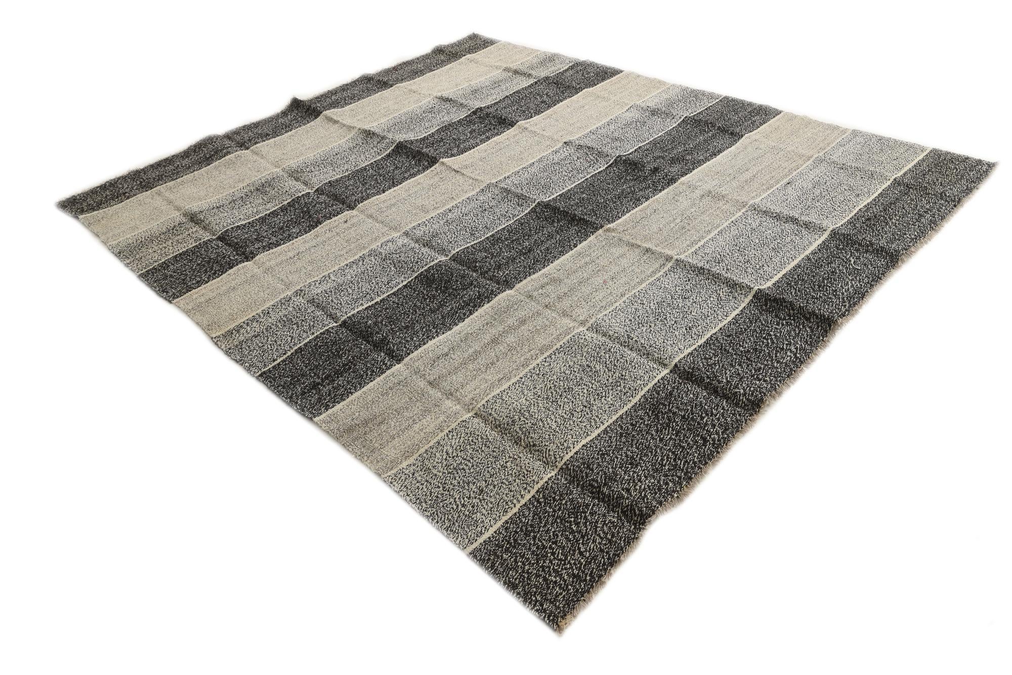 8' 3 x 9' 5 Hand Woven Kilim Modern Wool Rug