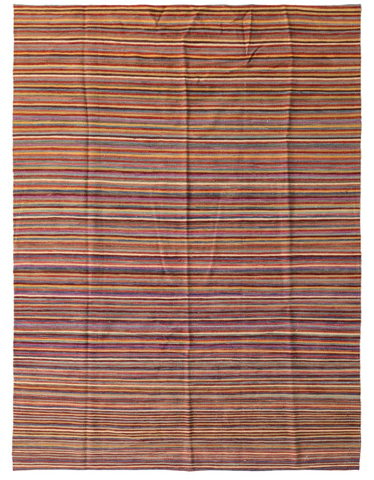 Detail image of 6' 7 x 9' 7 Hand Woven Kilim Modern Wool Rug