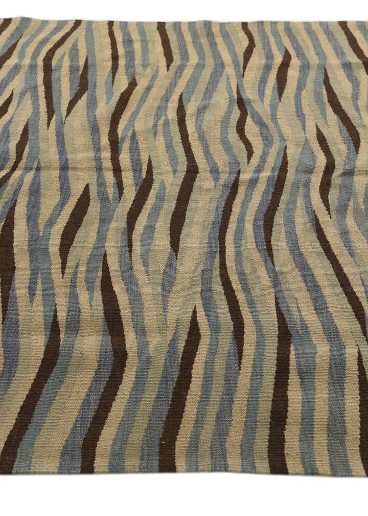 4' 8 x 6' Hand Woven Kilim Modern Wool Rug