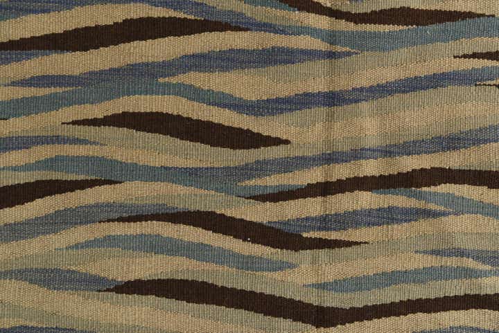 4' 8 x 6' Hand Woven Kilim Modern Wool Rug