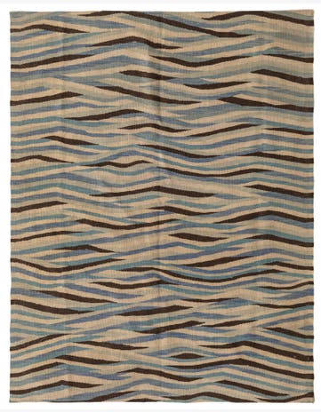 4' 8 x 6' Hand Woven Kilim Modern Wool Rug