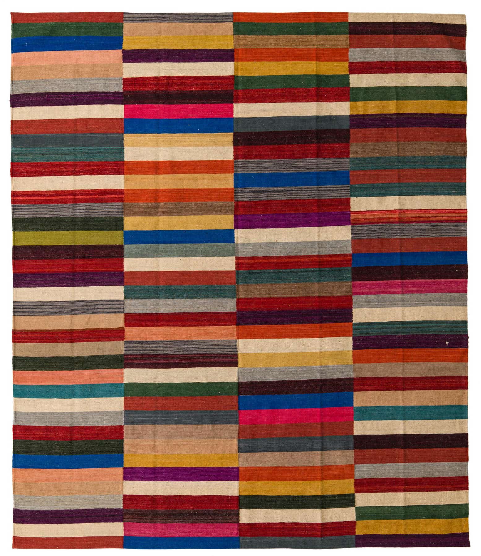 8' 3 x 9' 9 Hand Woven Kilim Modern Wool Rug