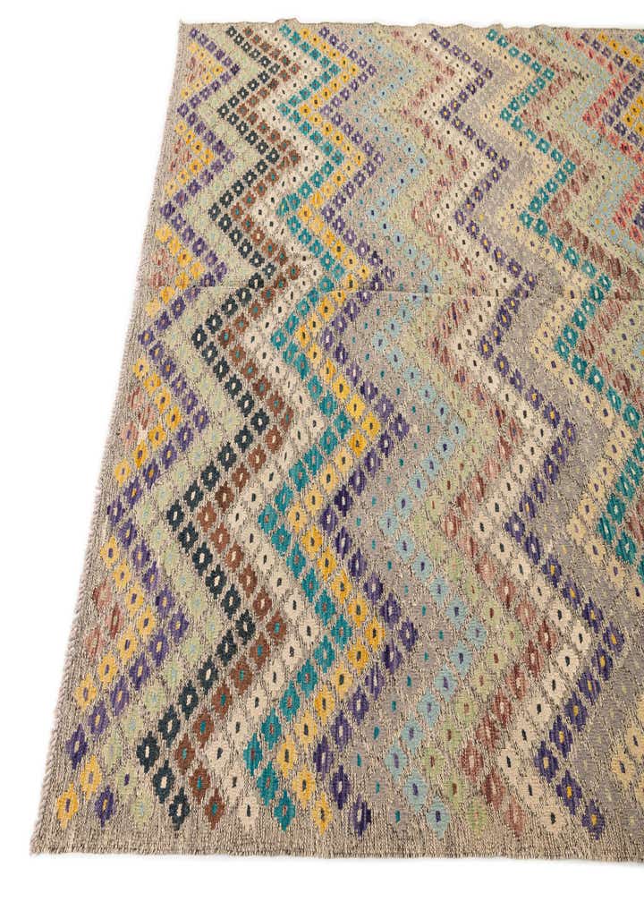 6' 4 x 7' 8 Hand Knotted Kilim Modern Wool Rug