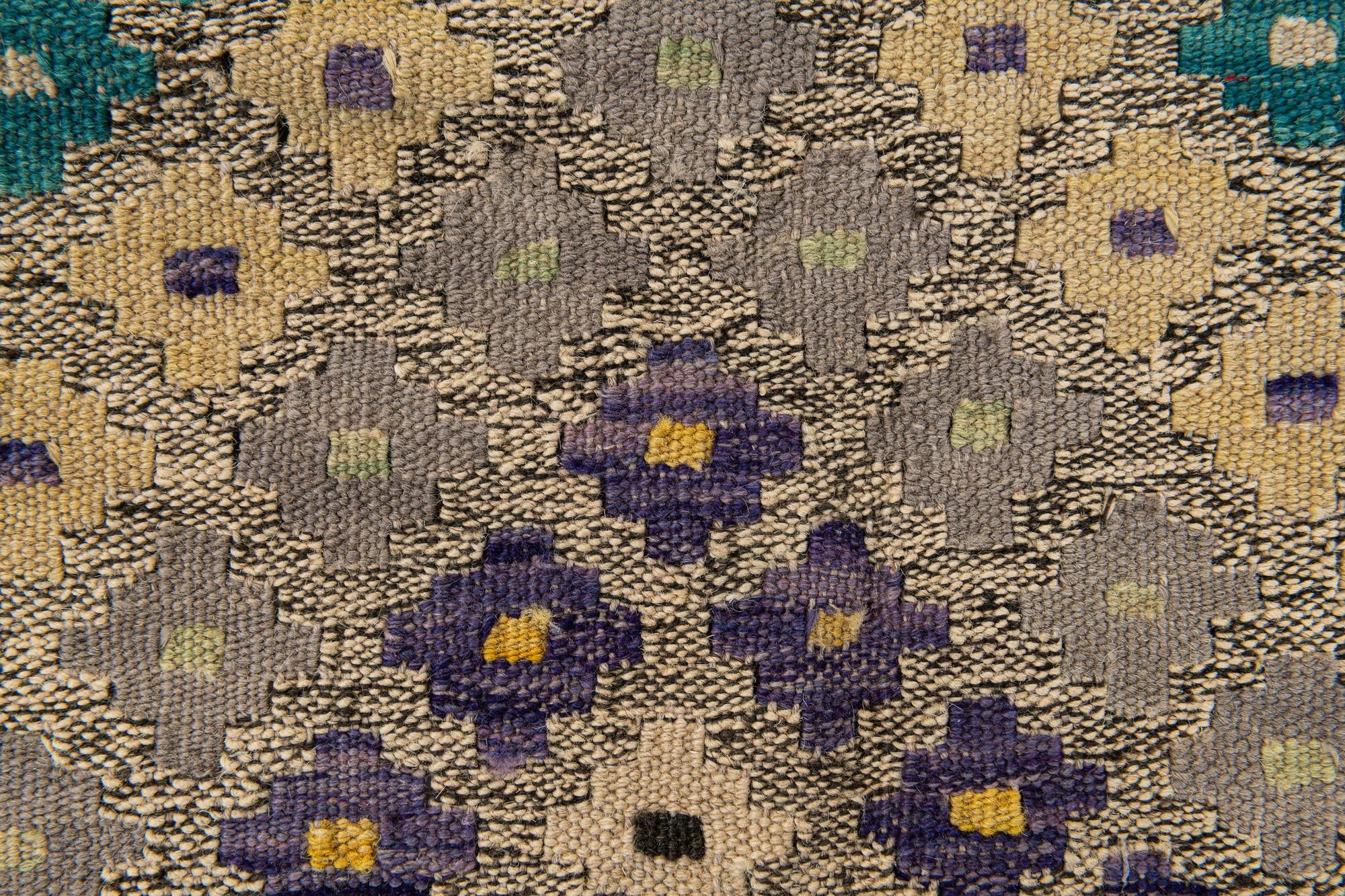6' 4 x 7' 8 Hand Knotted Kilim Modern Wool Rug