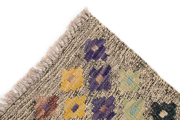 6' 4 x 7' 8 Hand Knotted Kilim Modern Wool Rug