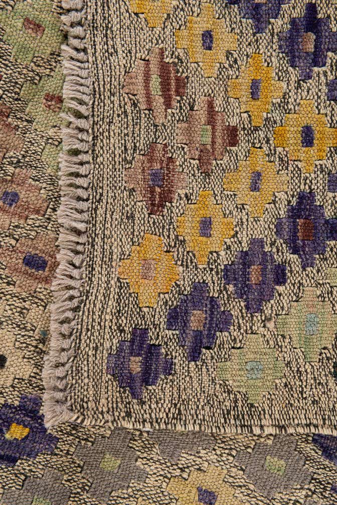 6' 4 x 7' 8 Hand Knotted Kilim Modern Wool Rug