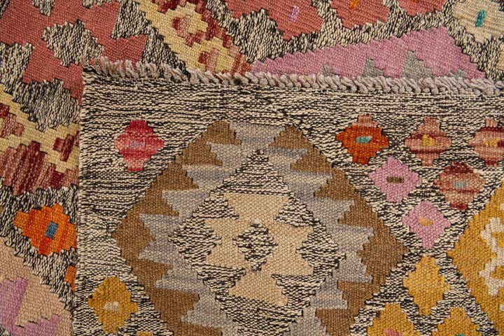 7' x 9' 10 Hand Woven Kilim Modern Wool Rug