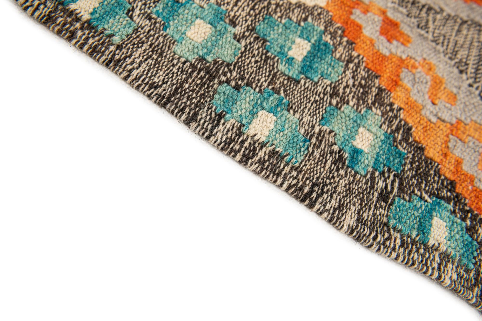 6' 3 x 8' 2 Hand Knotted Kilim Modern Wool Rug