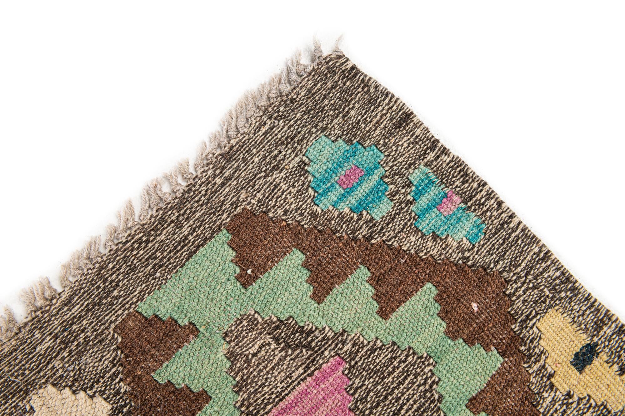 6' 3 x 8' 2 Hand Knotted Kilim Modern Wool Rug