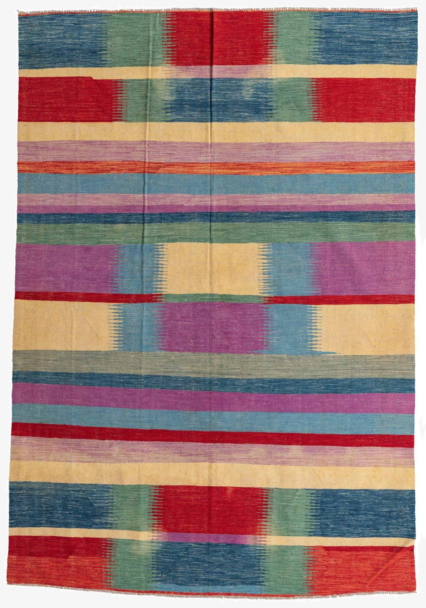 Primary image 6' 8 x 9' 9  Hand Woven Kilim Modern Wool Rug