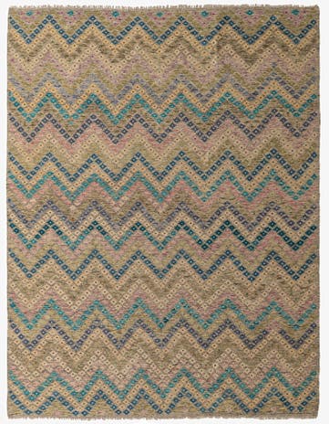 8' 4 x 11' 3 Hand Woven Kilim Modern Wool Rug