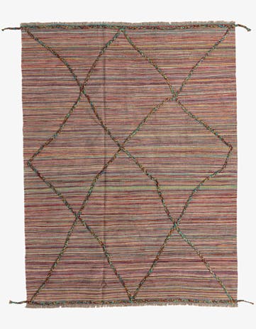 6' x 7' 10 Hand Woven Kilim Modern Wool Rug
