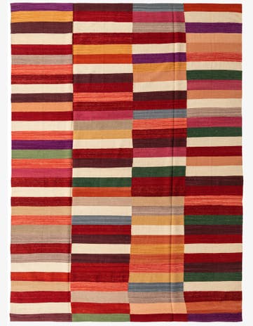 8' 5 x 11' 5 Hand Woven Kilim Modern Wool Rug