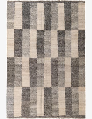 6' 8 x 9' 10 Hand Woven Kilim Modern Wool Rug
