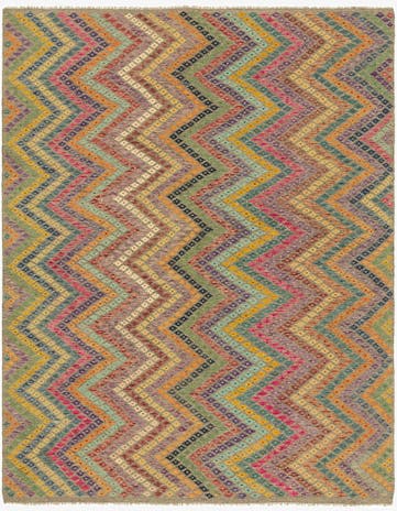 8' 8 x 11' 2 Hand Woven Kilim Modern Wool Rug