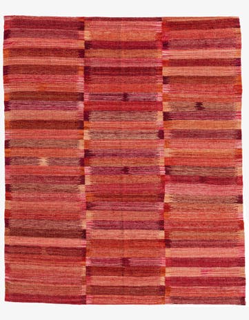 5' 3 x 6' 4 Hand Woven Kilim Modern Wool Rug